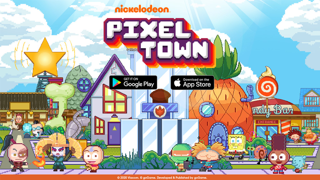 Pixel Town, game mbile crossover dari karakter-karakter Nickelodeon